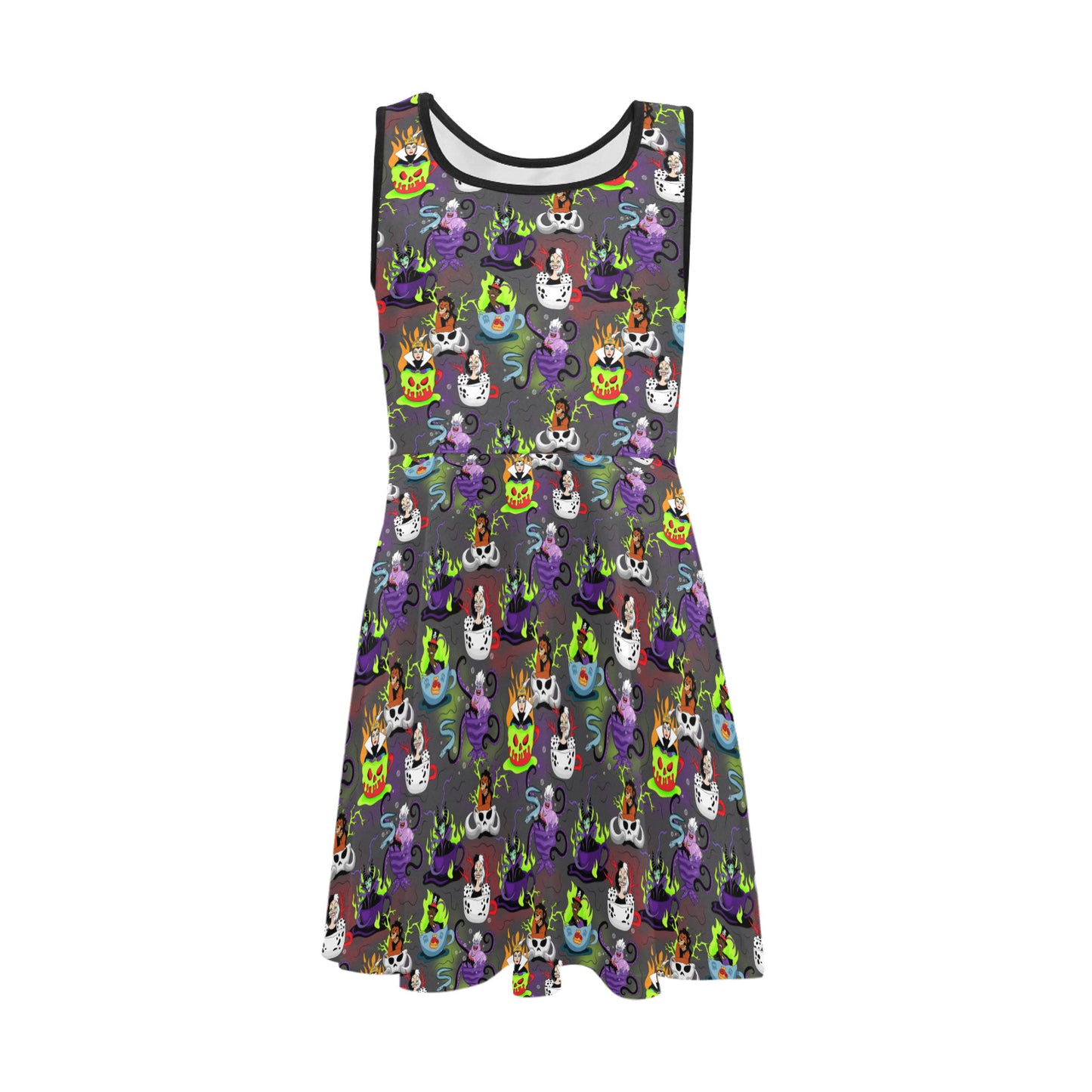 Villains Tea Cups Girls' Sleeveless Sundress