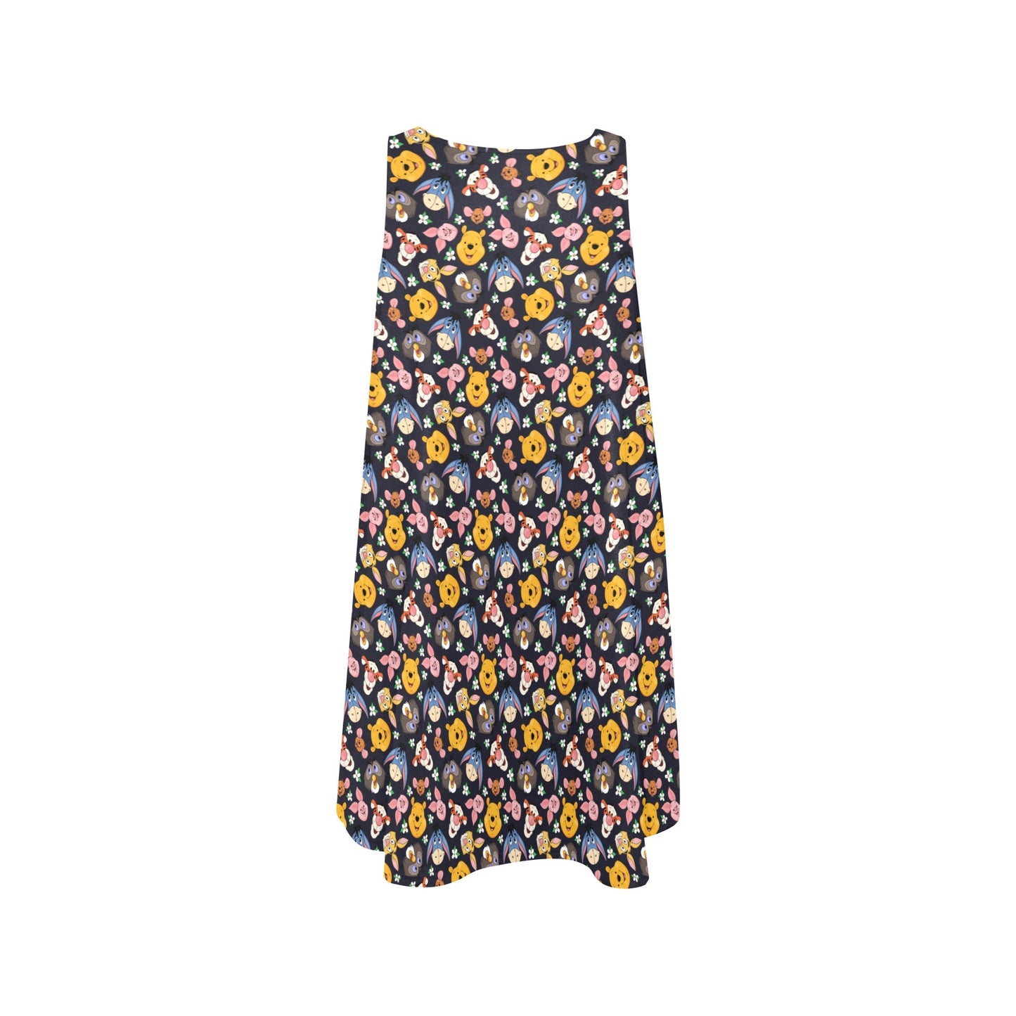 Disney Winnie The Pooh Hundred Acre Wood Friends Sleeveless A-Line Pocket Dress