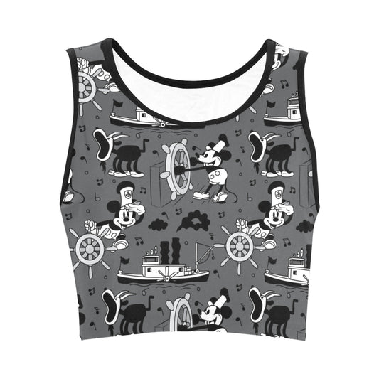 Steamboat Mickey Women's Athletic Crop Top