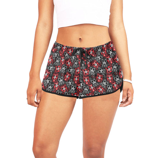 Steamboat Mickey And Minne Cards Women's Relaxed Shorts