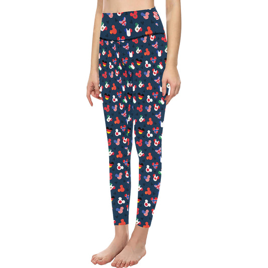 Mickey Flags Women's Athletic Leggings