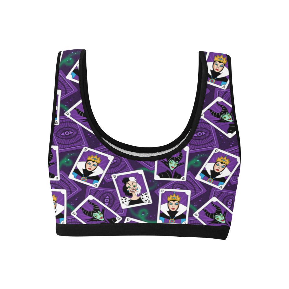 Villains Cards Women's Athletic Sports Bra