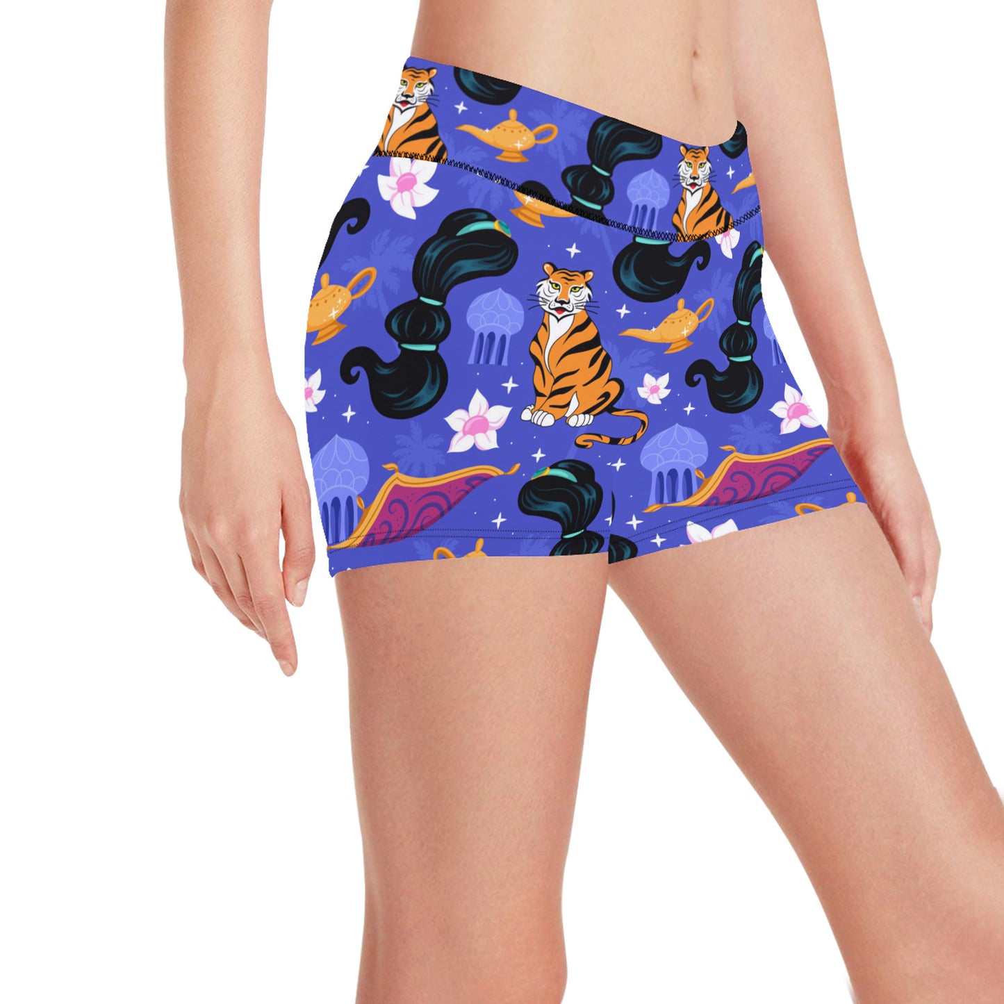 Disney Aladdin Arabian Princess Hair Women's Short Leggings