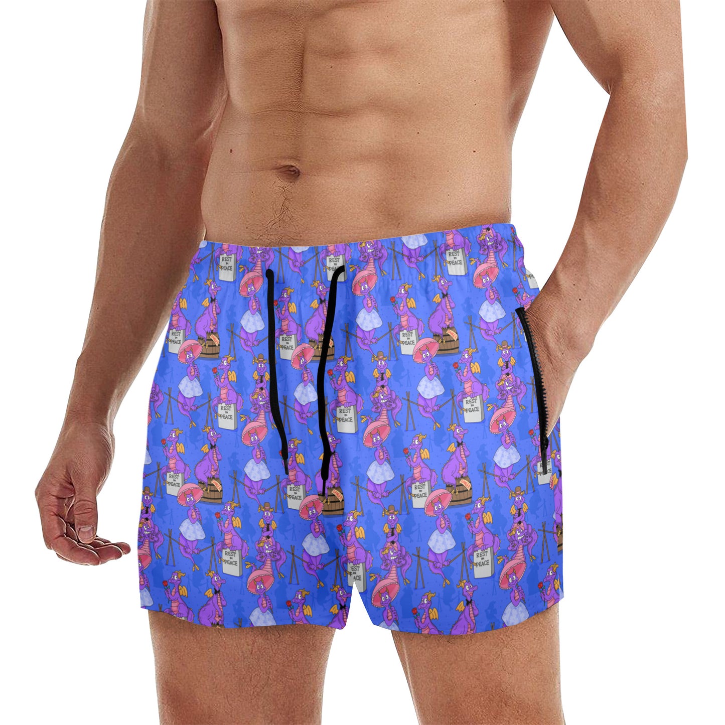 Haunted Mansion Figment Men's Quick Dry Athletic Shorts