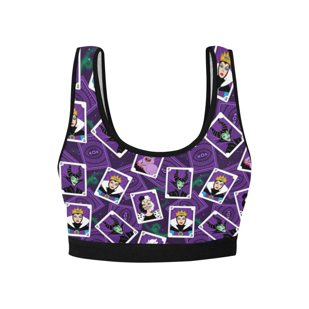 Villains Cards Women's Athletic Sports Bra