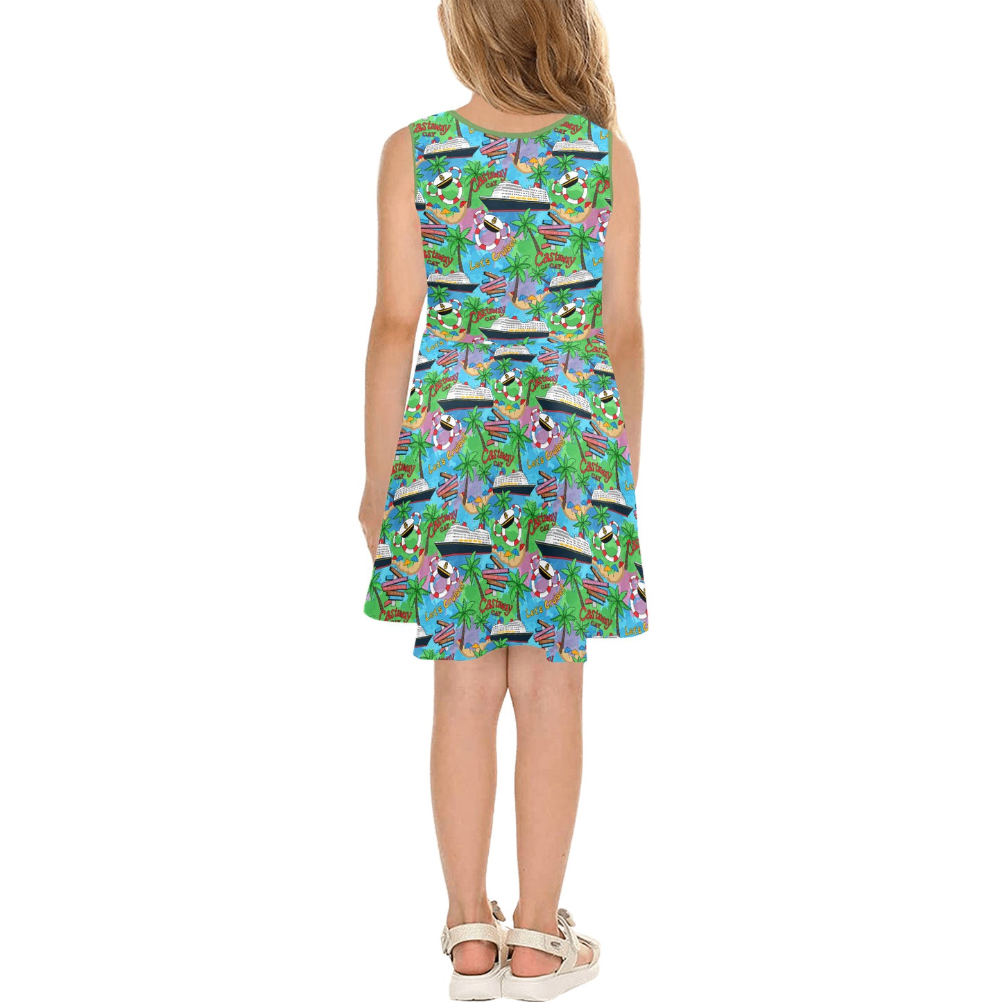 Let's Cruise Girls' Sleeveless Sundress