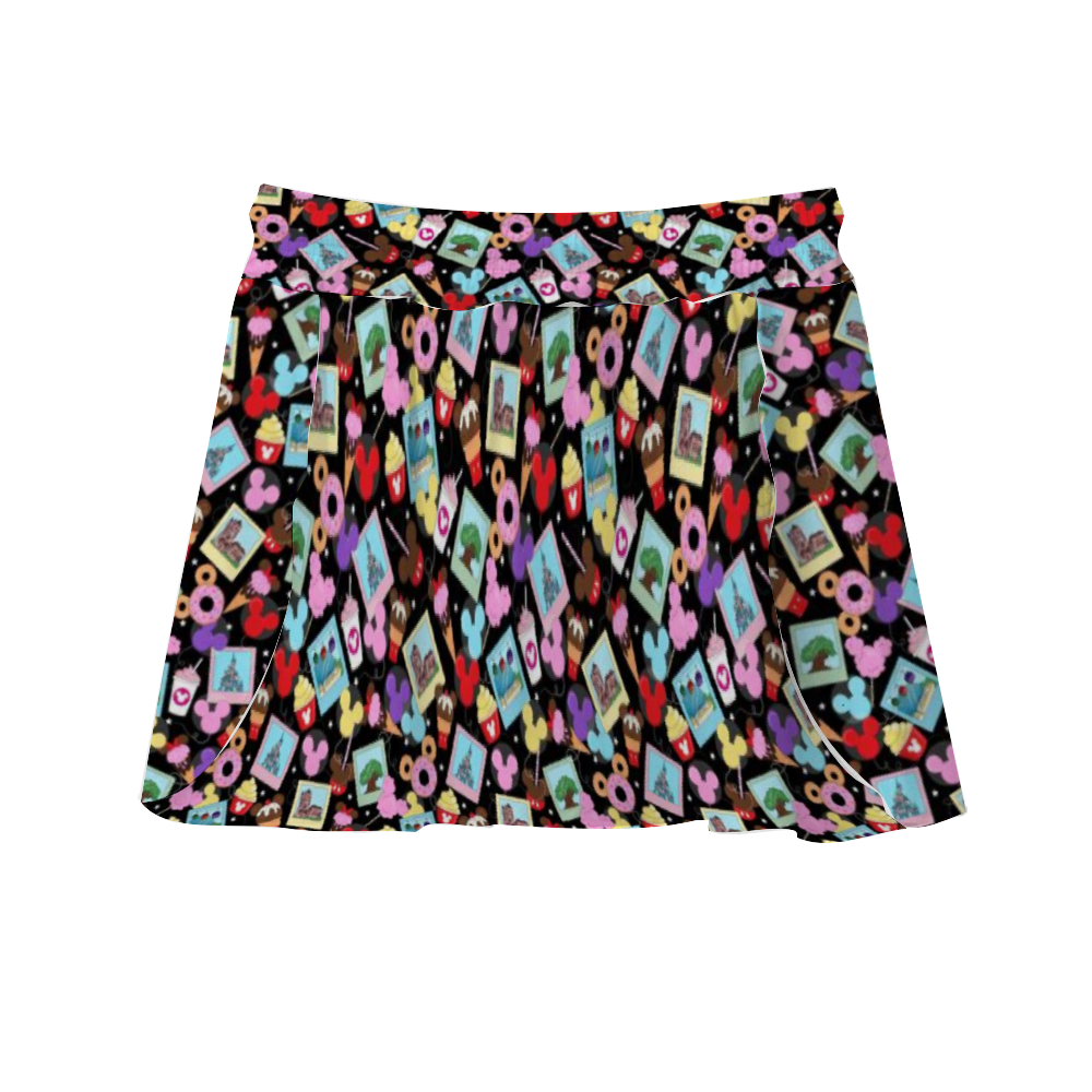 Park Polaroids Athletic Skirt With Built In Shorts
