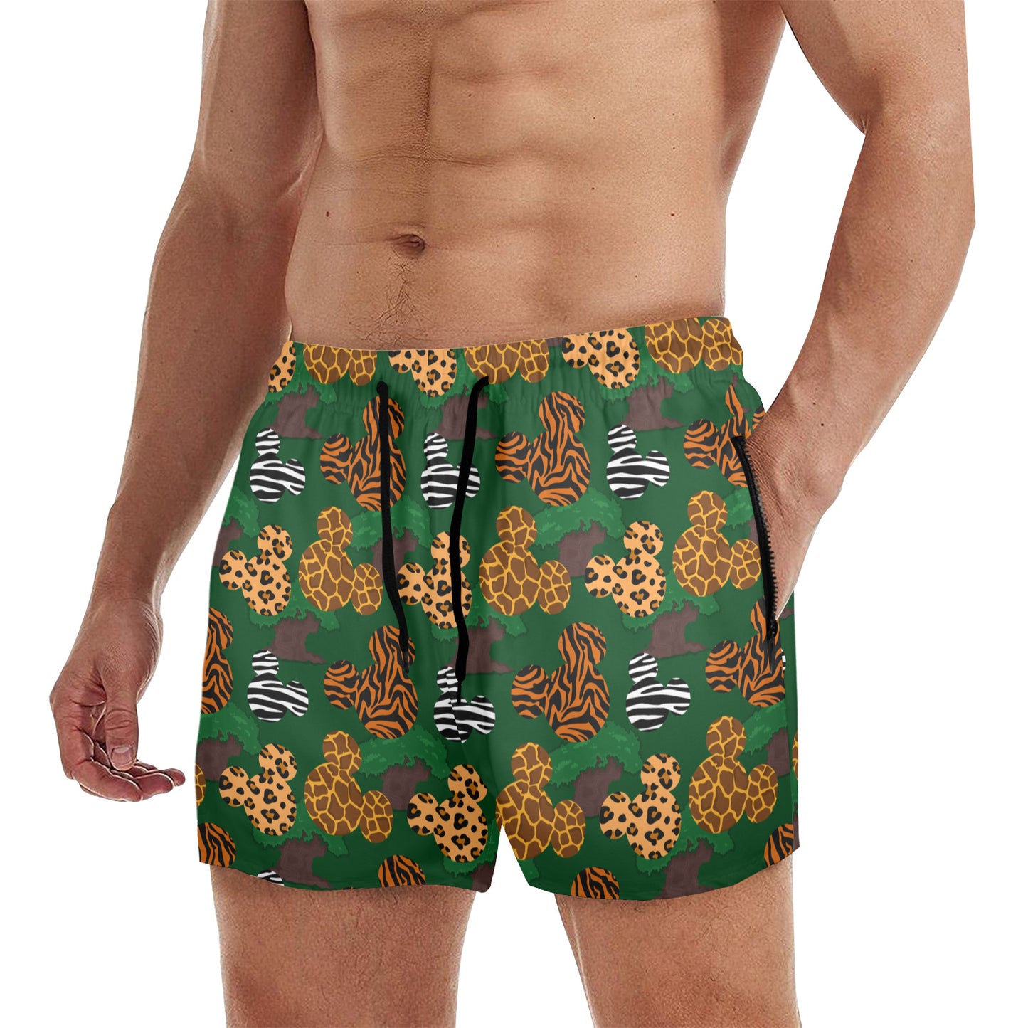 Animal Prints Men's Quick Dry Athletic Shorts