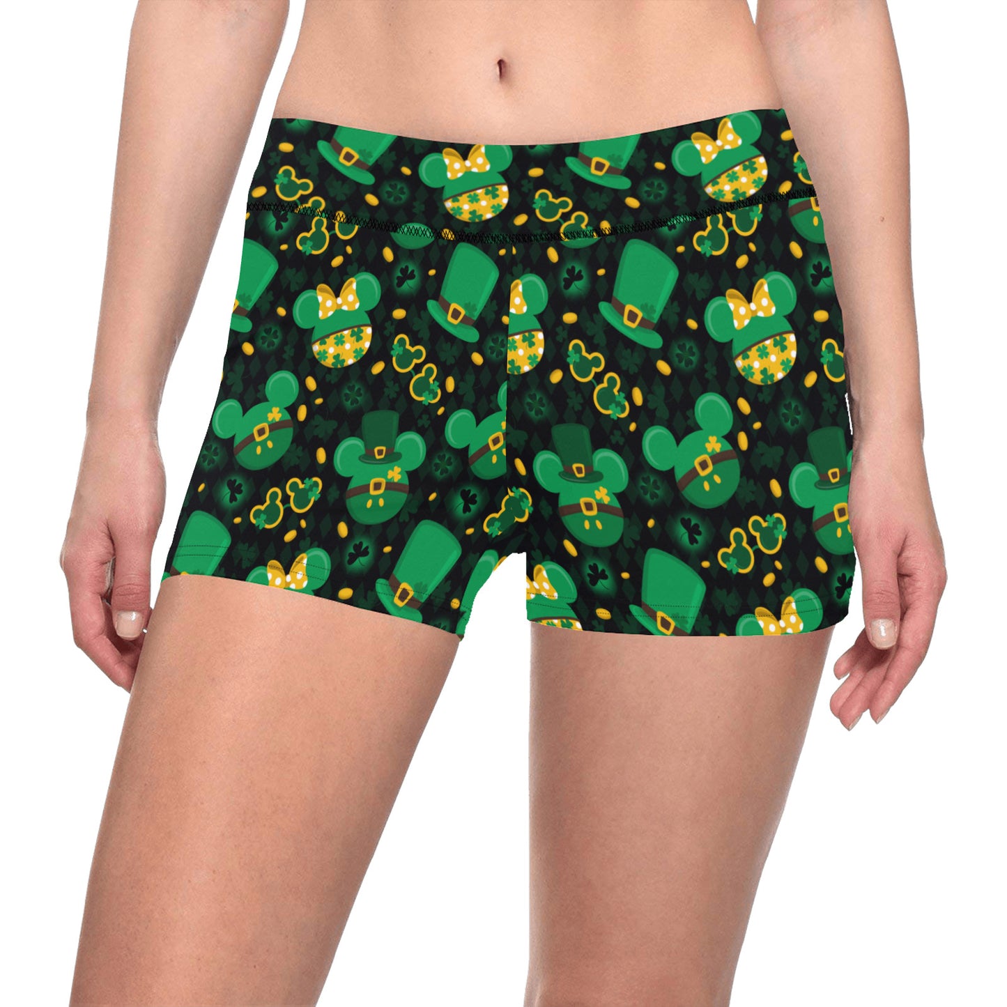 St. Patricks Day Black Women's Short Leggings