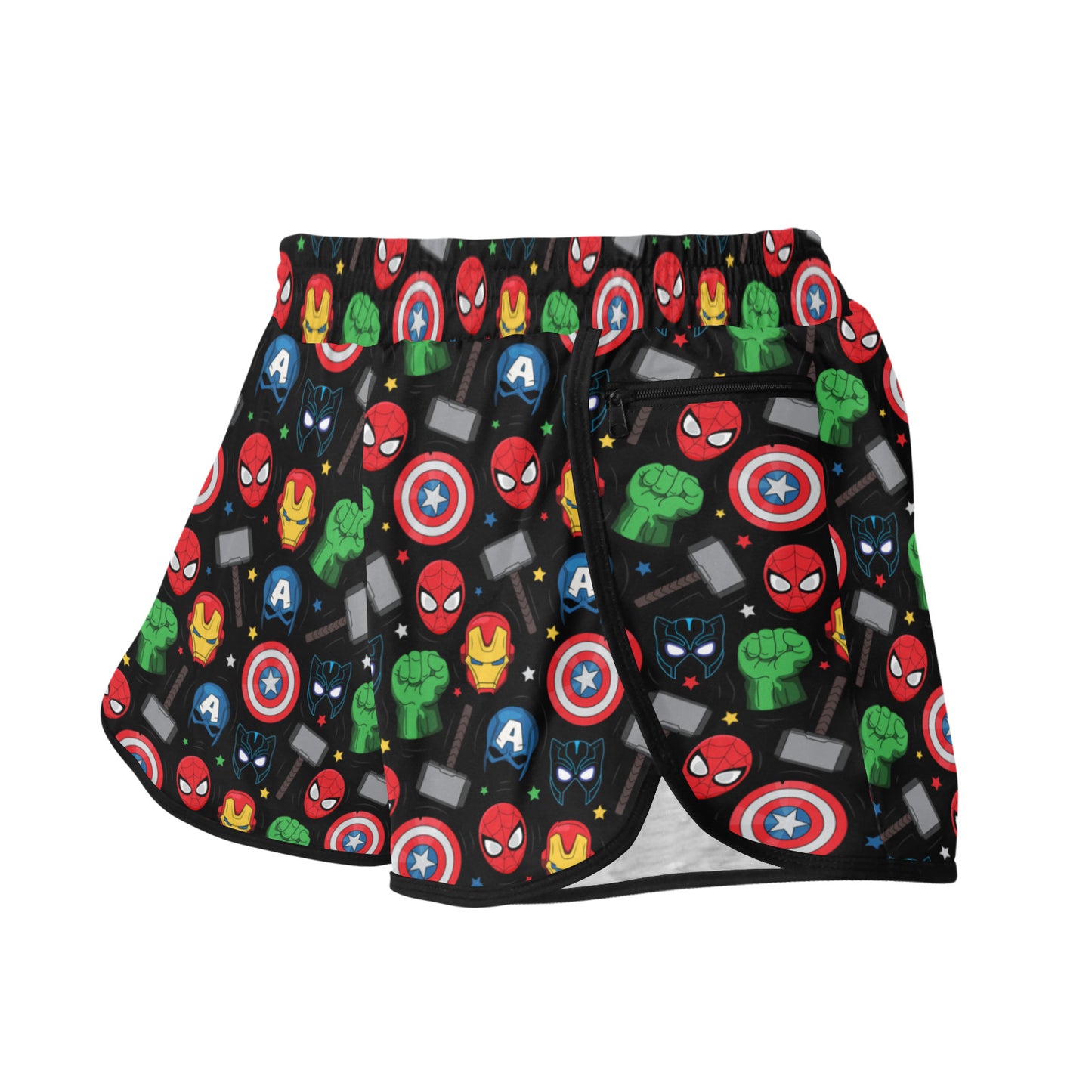 Super Heroes Women's Athletic Sports Shorts