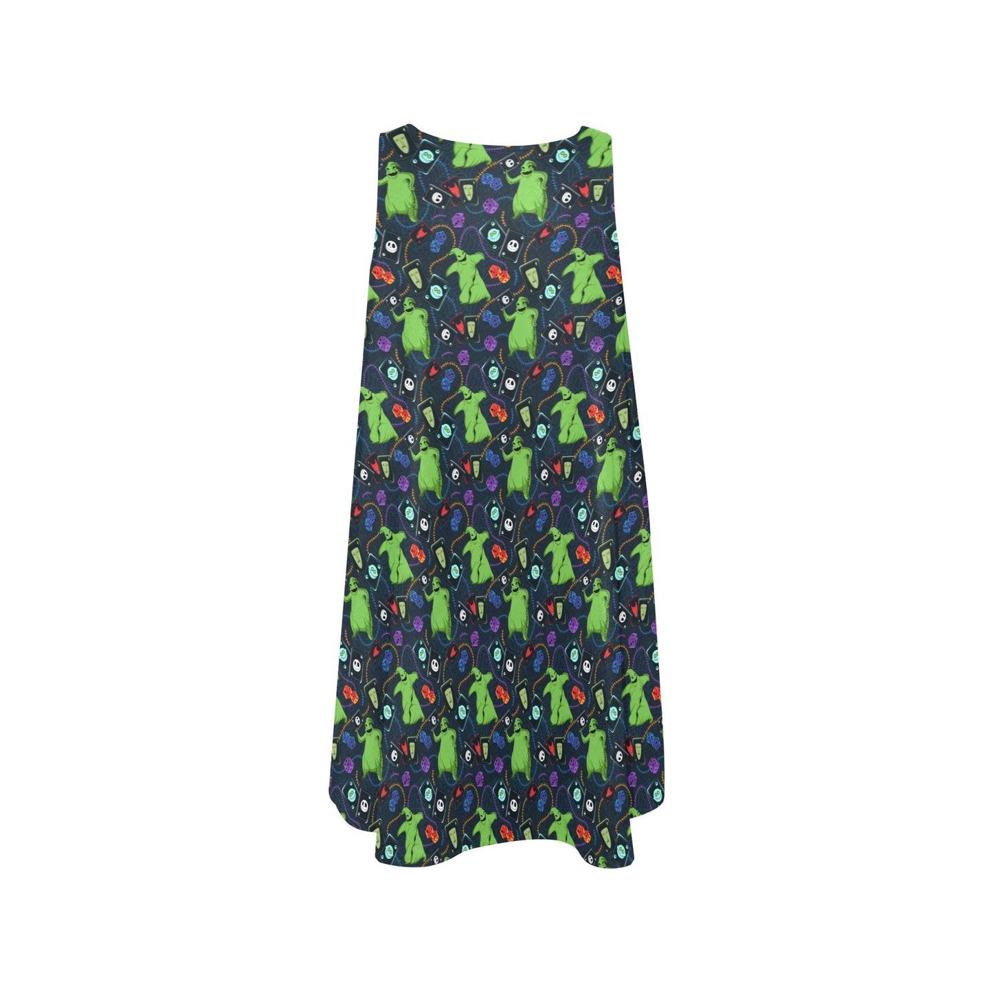 Disney Nightmare Before Christmas Oogie Cards And Dice Sleeveless A-Line Pocket Dress