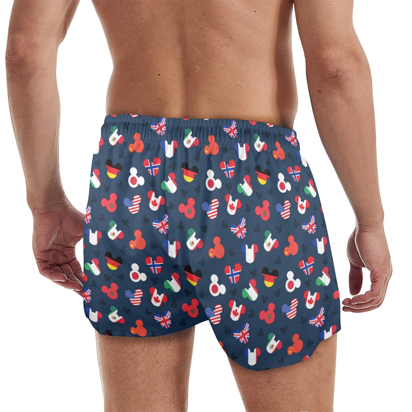 Mickey Flags Men's Quick Dry Athletic Shorts