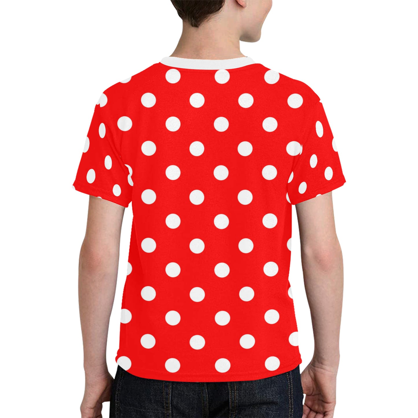 Red With White Polka Dots Kids' T-shirt