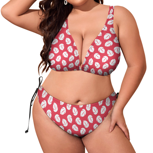 Disney Lilo And Stitch Lilo's Dress Plus Size Women's Two Piece Bikini