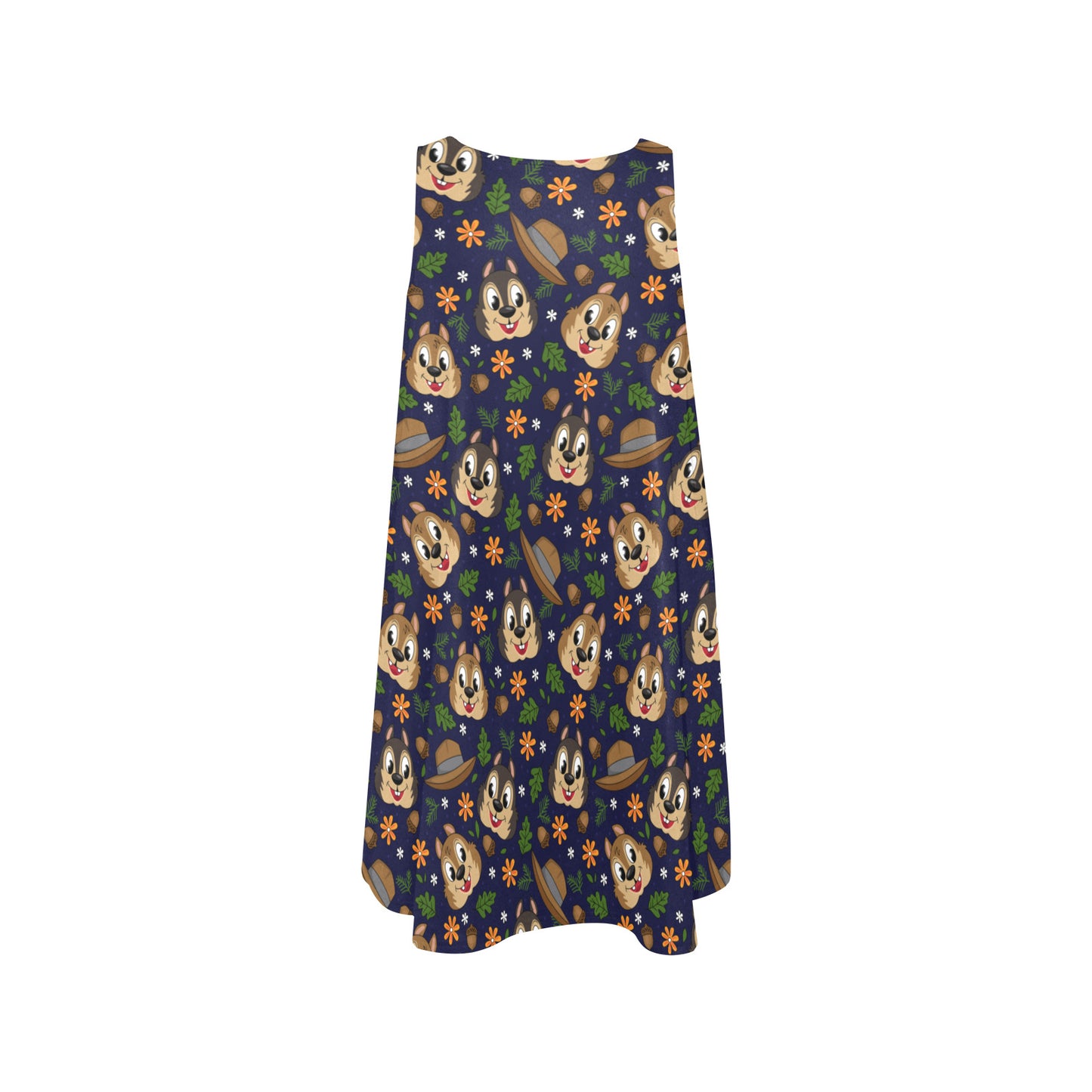 Chipmunks Sleeveless A-Line Pocket Dress