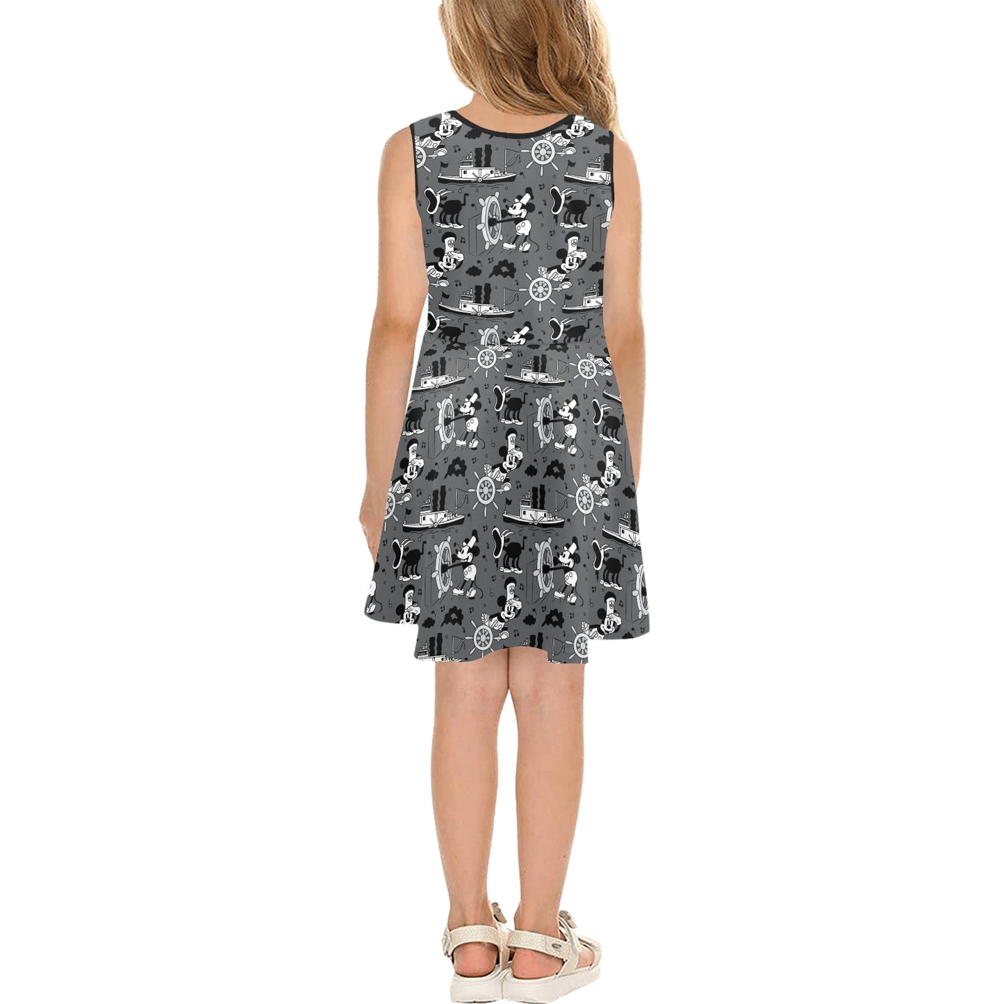 Steamboat Mickey Girls' Sleeveless Sundress