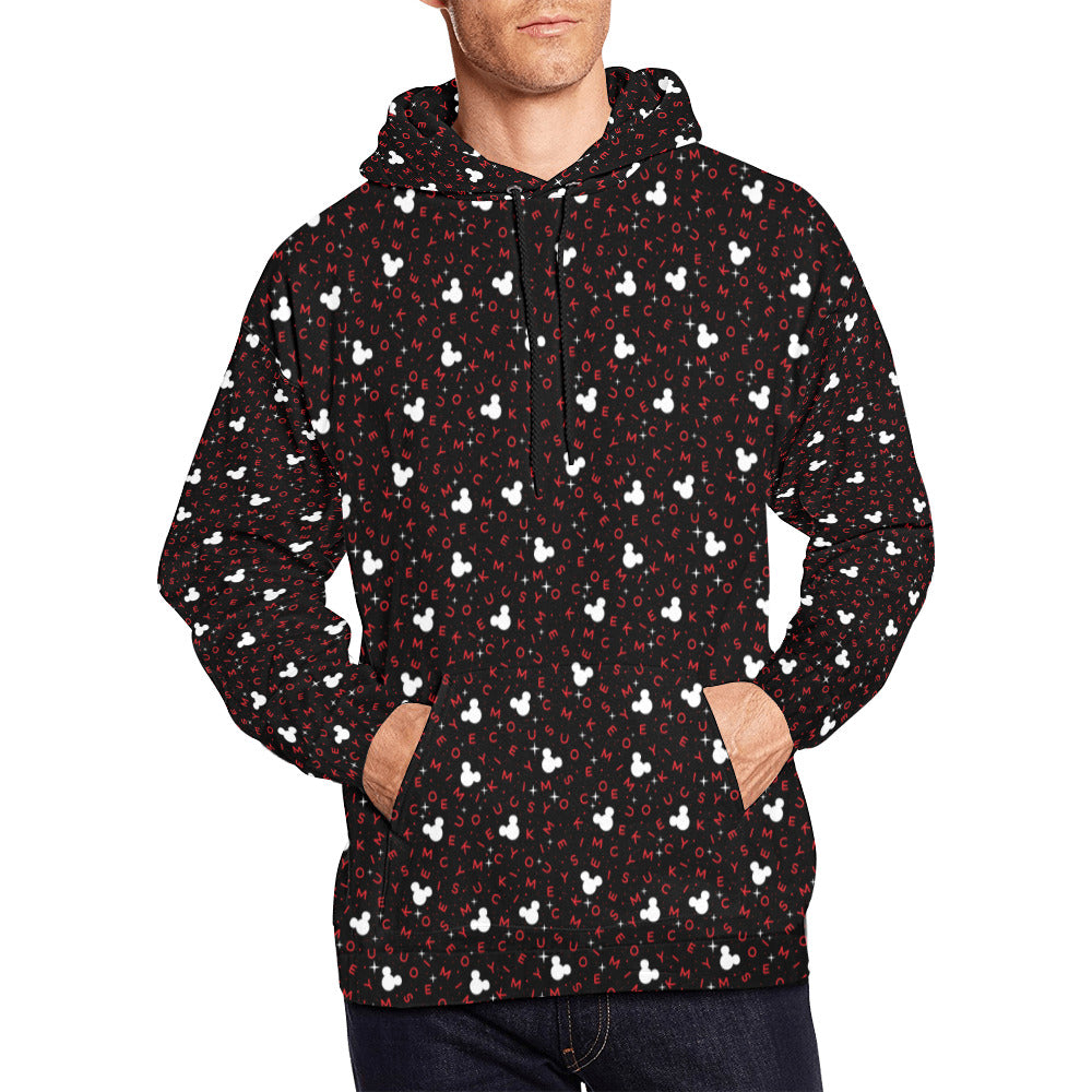 Mouse Letters Hoodie for Men