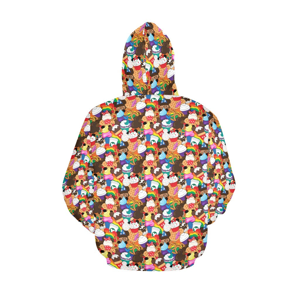 Colorful Snacks Hoodie for Women