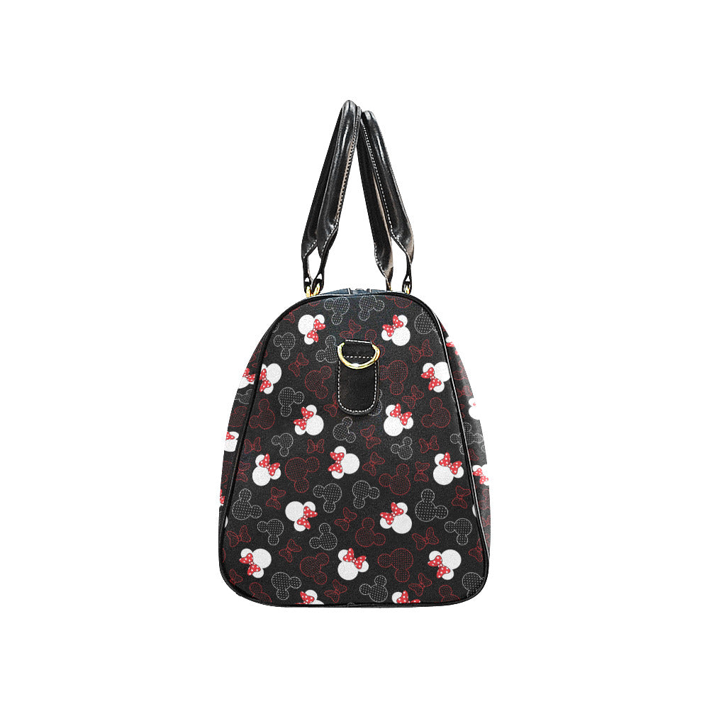 Mickey And Minnie Dots Waterproof Luggage Travel Bag