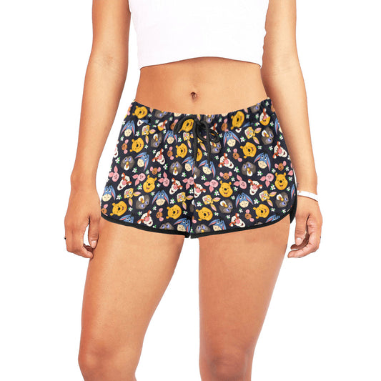 Disney Winnie The Pooh Hundred Acre Wood Friends Women's Relaxed Shorts