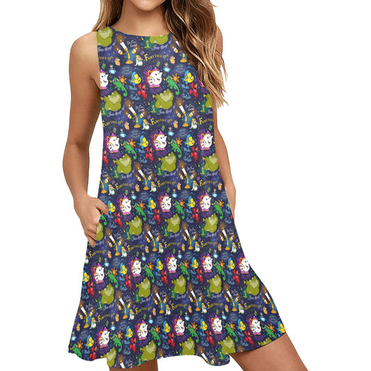 Sidekicks Sleeveless A-Line Pocket Dress