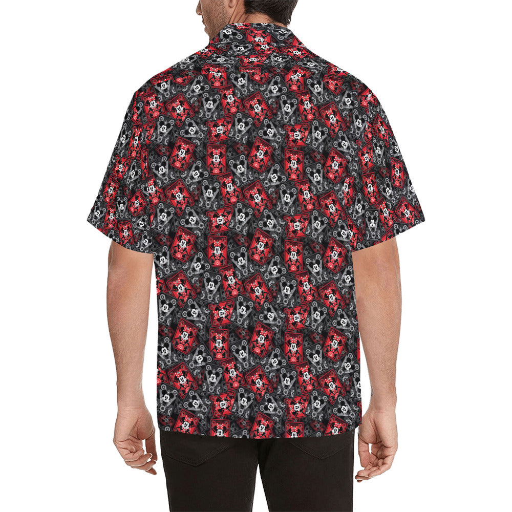 Steamboat Mickey And Minnie Cards Hawaiian Shirt