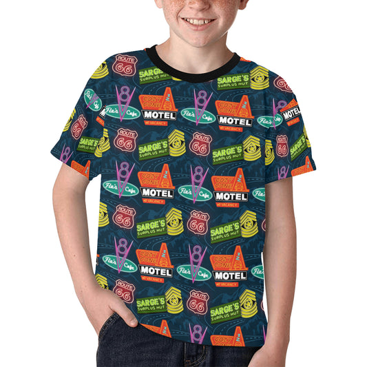 Disney Cars Neon Signs Kids' T-shirt