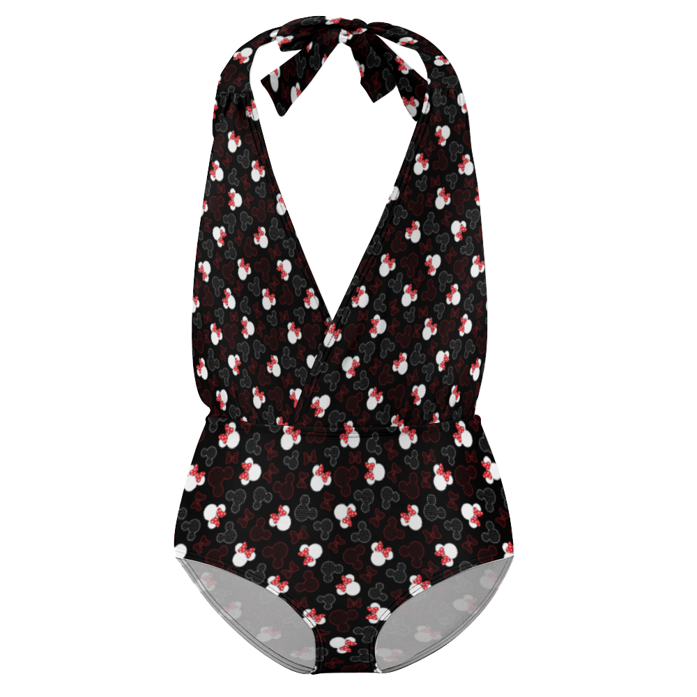 Mickey And Minnie Dots Girl's One Piece Swimsuit