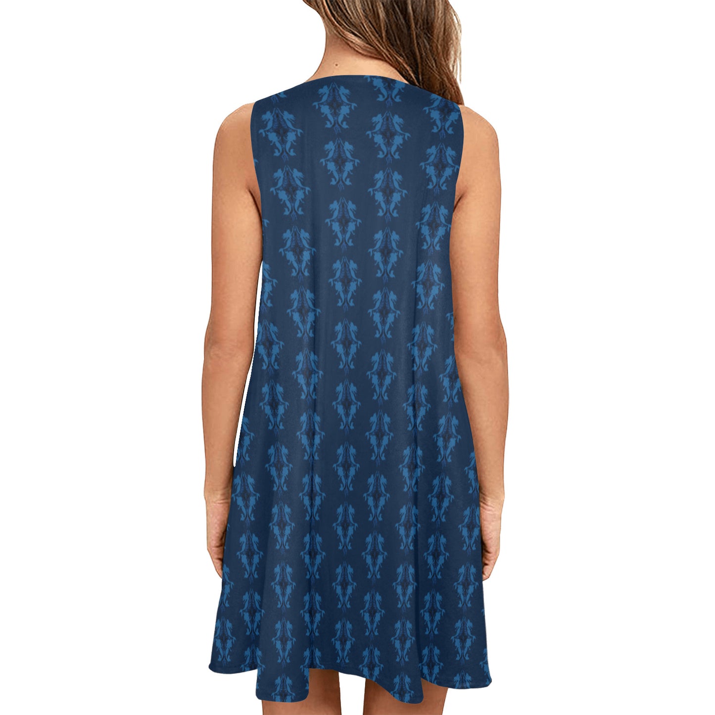 Under The Sea Sleeveless A-Line Pocket Dress