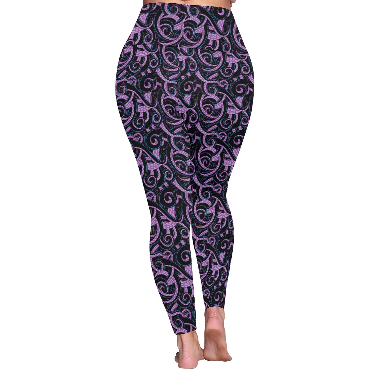 Ursula Tentacles Women's Plus Size Athletic Leggings