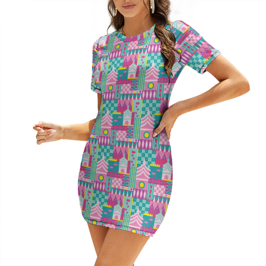 Small World Women's Summer Short Dress