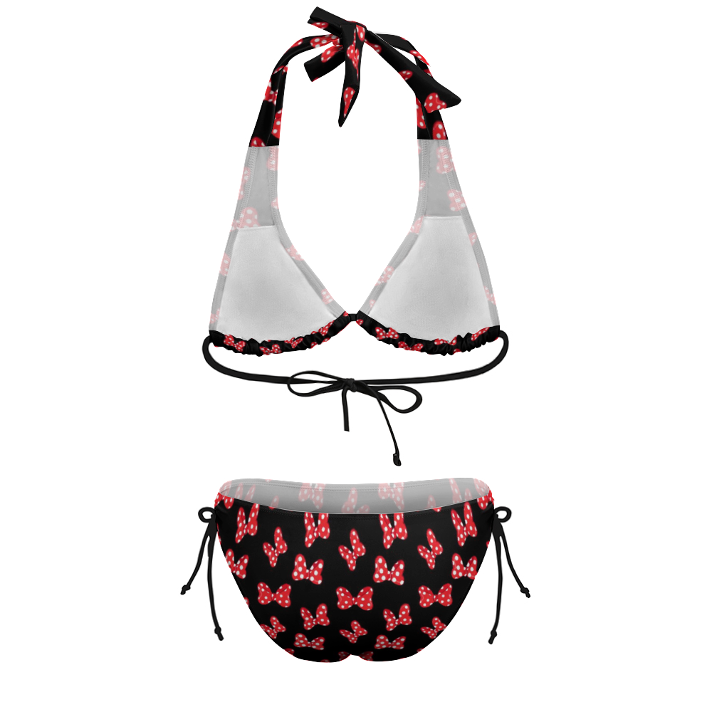 Polka Dot Bows Plus Size Women's Two Piece Bikini