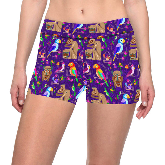 Tiki Plays The Drums Short Leggings - Ambrie