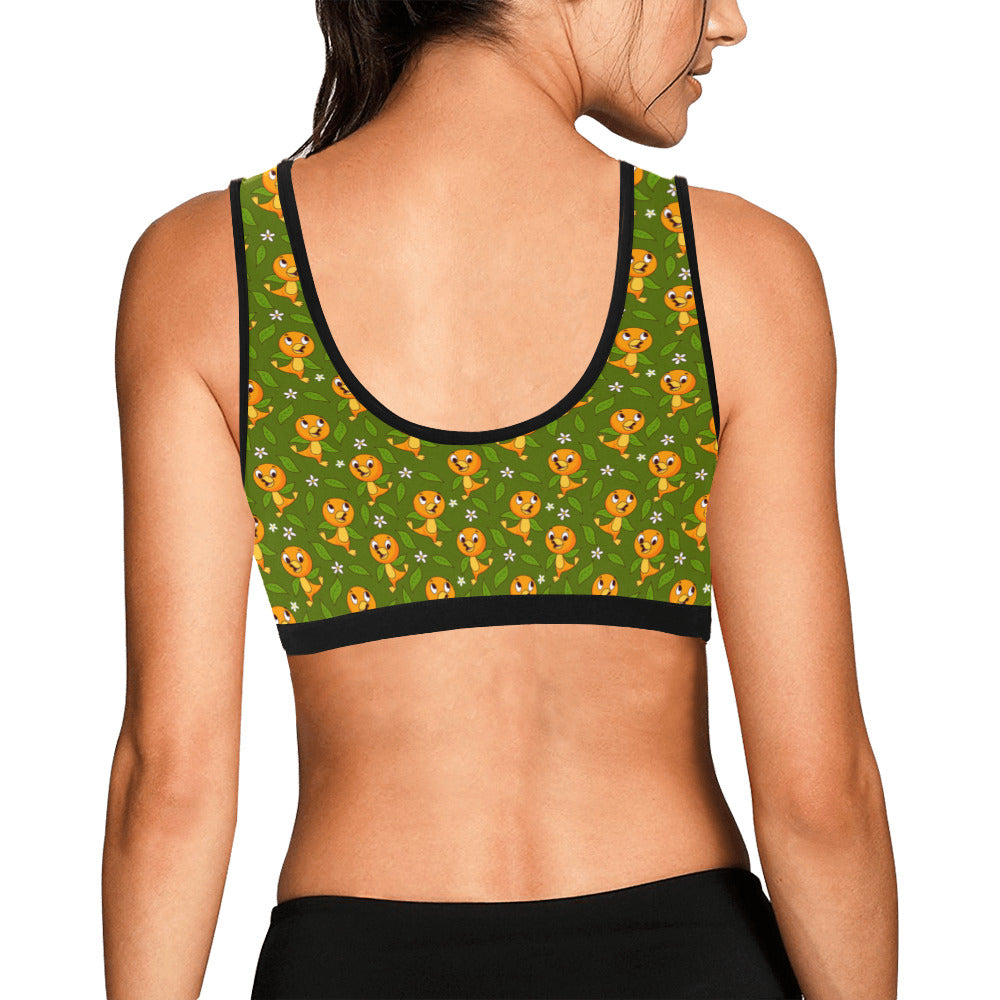 Orange Bird Women's Athletic Sports Bra