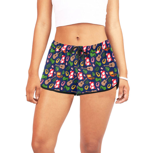 Disney Lilo And Stitch Hawaiian Roller Coaster Women's Relaxed Shorts