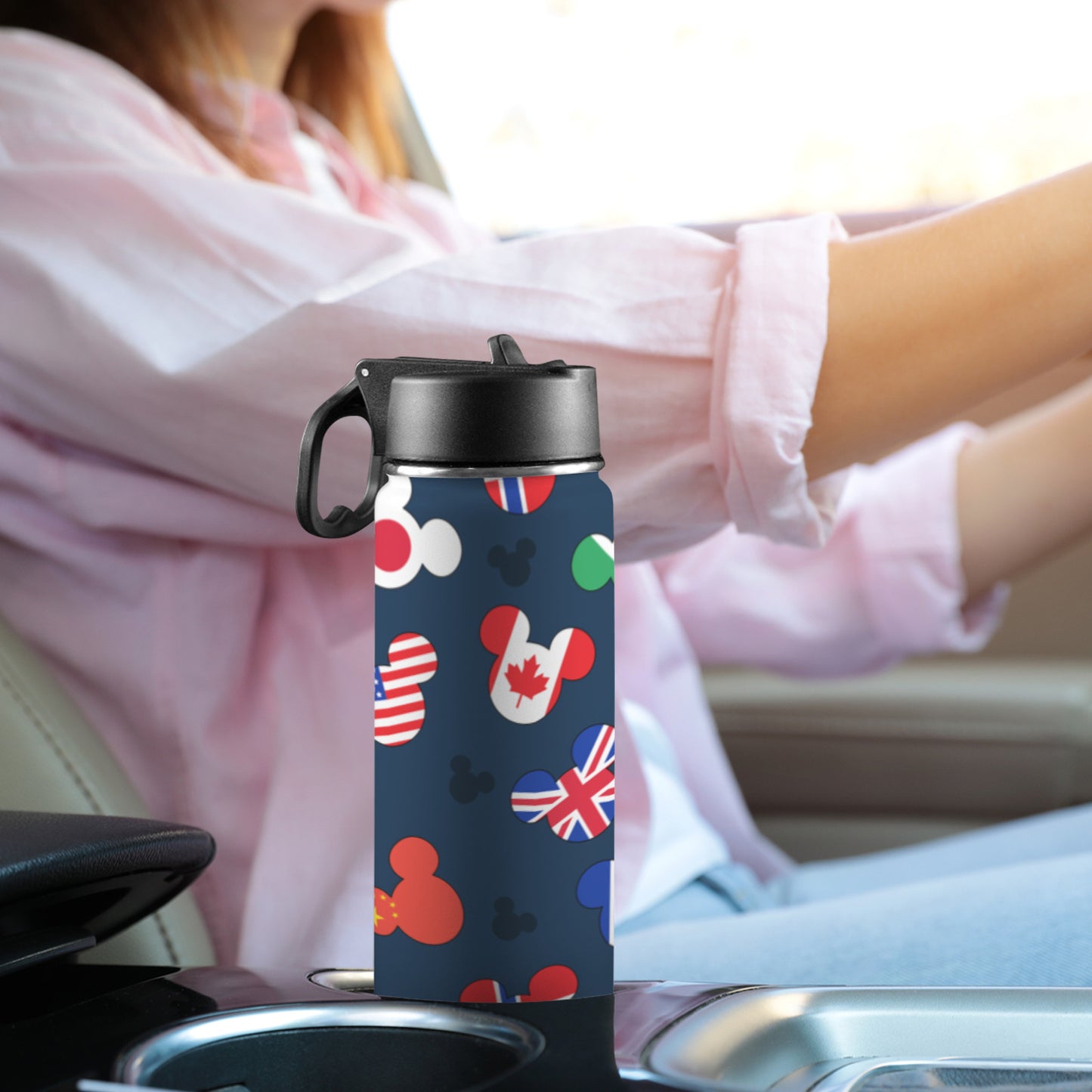 Mickey Flags Insulated Water Bottle