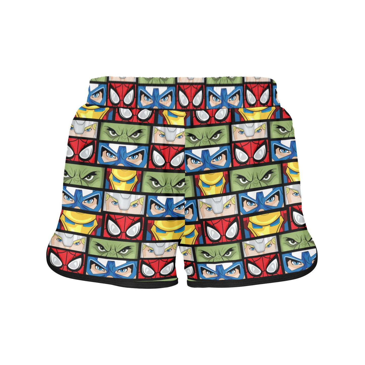 Super Heroes Eyes Women's Athletic Sports Shorts