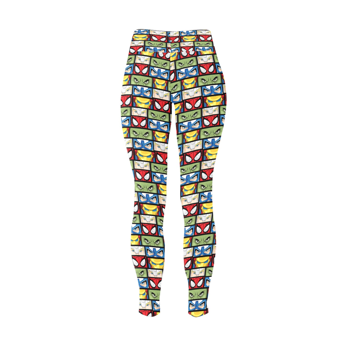 Super Heroes Eyes Women's Plus Size Athletic Leggings