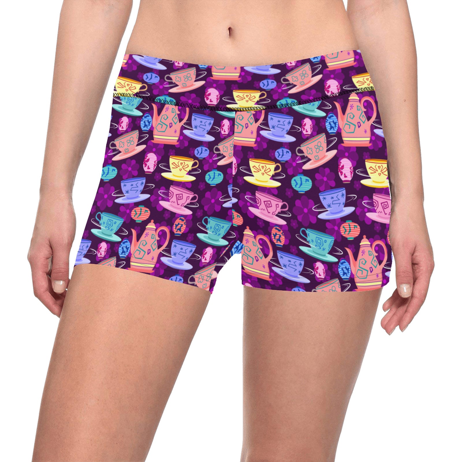 Disney Alice In Wonderland Mad Tea Party Women s Short Leggings