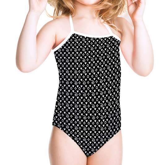 Designer Girl's Halter One Piece Swimsuit