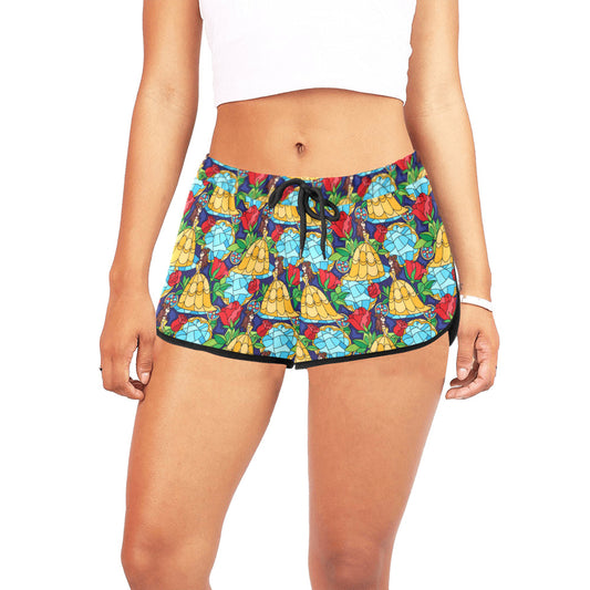 Stained Glass Women's Relaxed Shorts - Ambrie