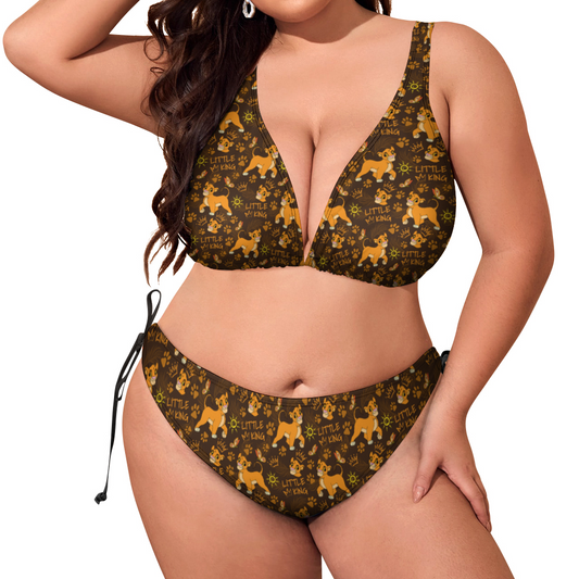 Disney Lion King Little King Plus Size Women's Two Piece Bikini