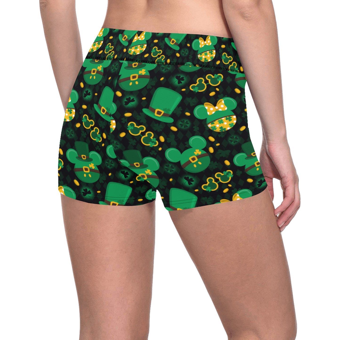 St. Patricks Day Black Women's Short Leggings