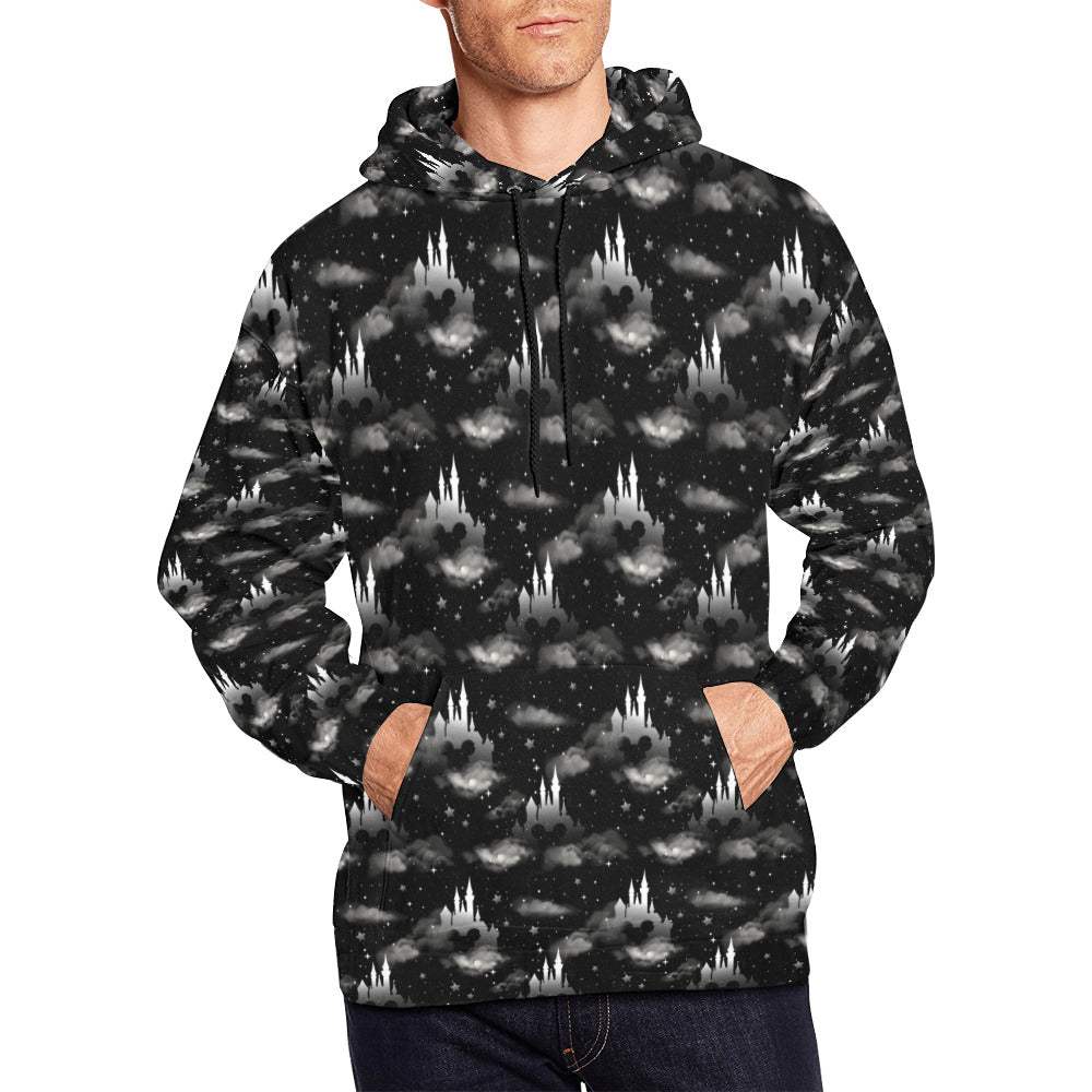 Black And White Castles Hoodie for Men