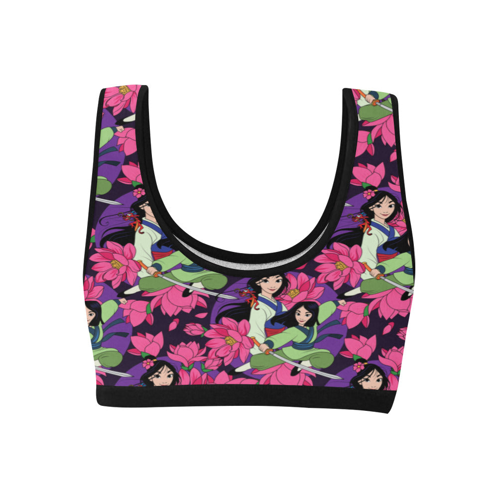 Disney Mulan Blooming Flowers Women's Sports Bra