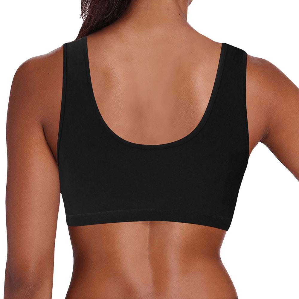 Black Women's Athletic Sports Bra