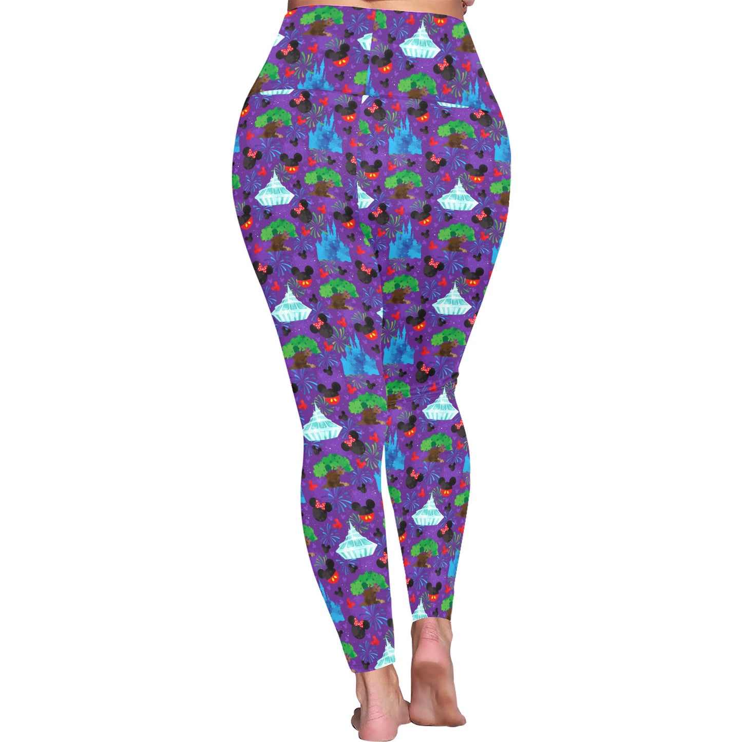 Park Hopper Fireworks Women's Plus Size Athletic Leggings