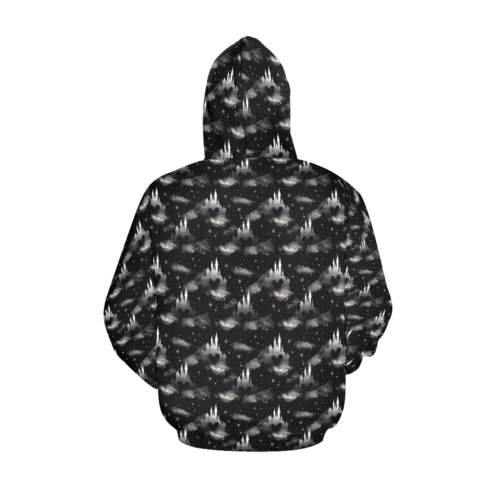 Black And White Castles Hoodie for Men
