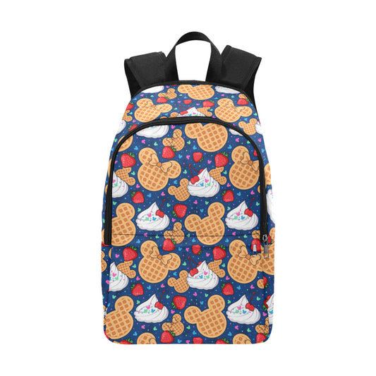 Waffles Fabric Backpack - Ambrie