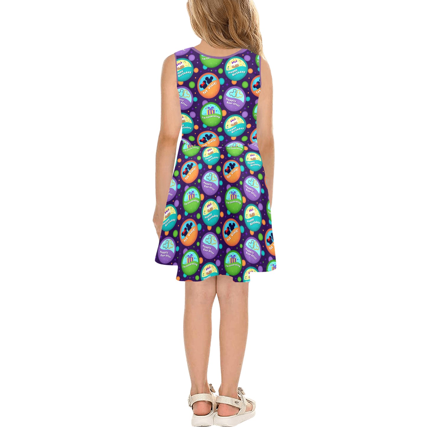 Button Collector Girls' Sleeveless Sundress